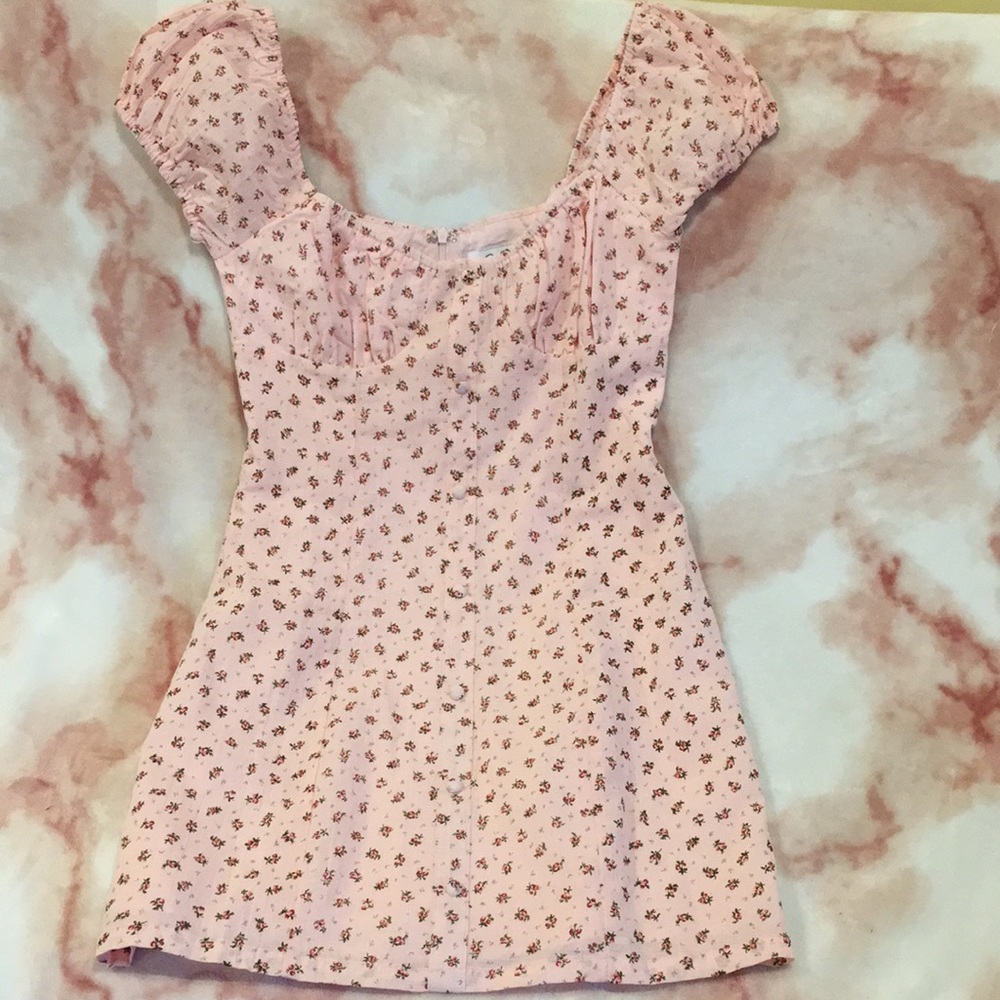 Pink Rosebud Dress By Luvalot Size 4 NWOT lined